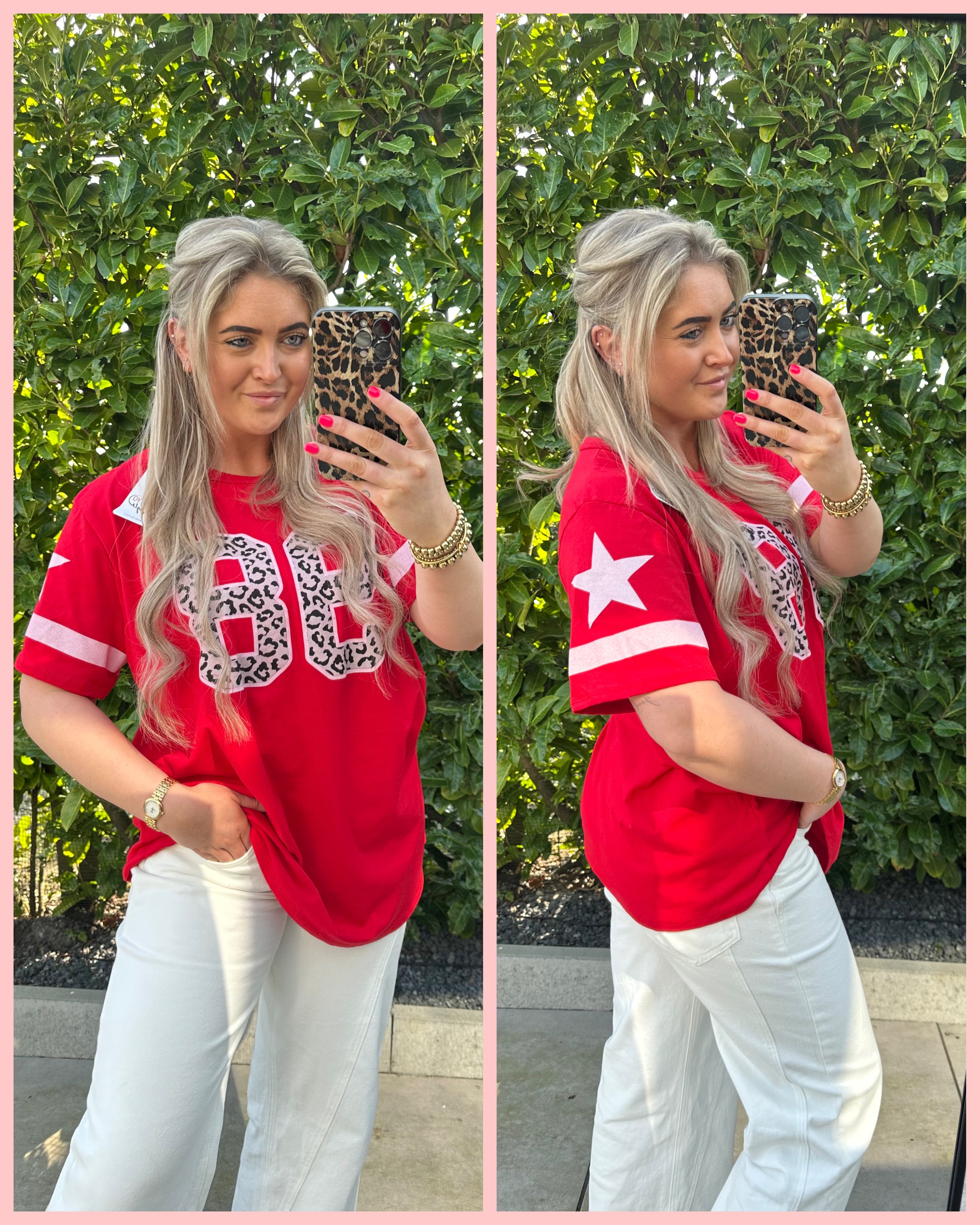 JERSEY TEE RED ❤️ AANBIEDING