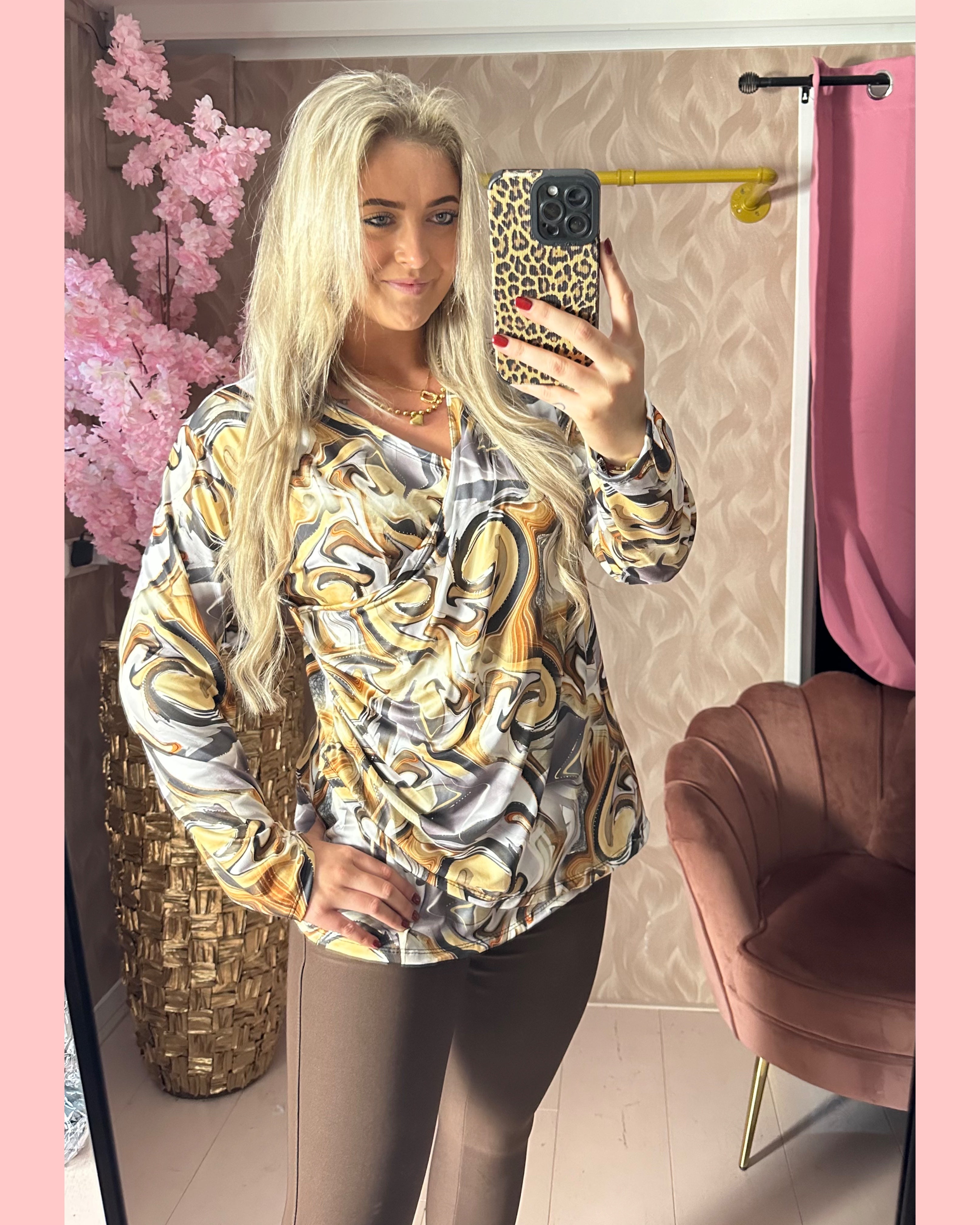 TRAVEL OVERSLAG BLOUSE GEEL 💛 AANBIEDING