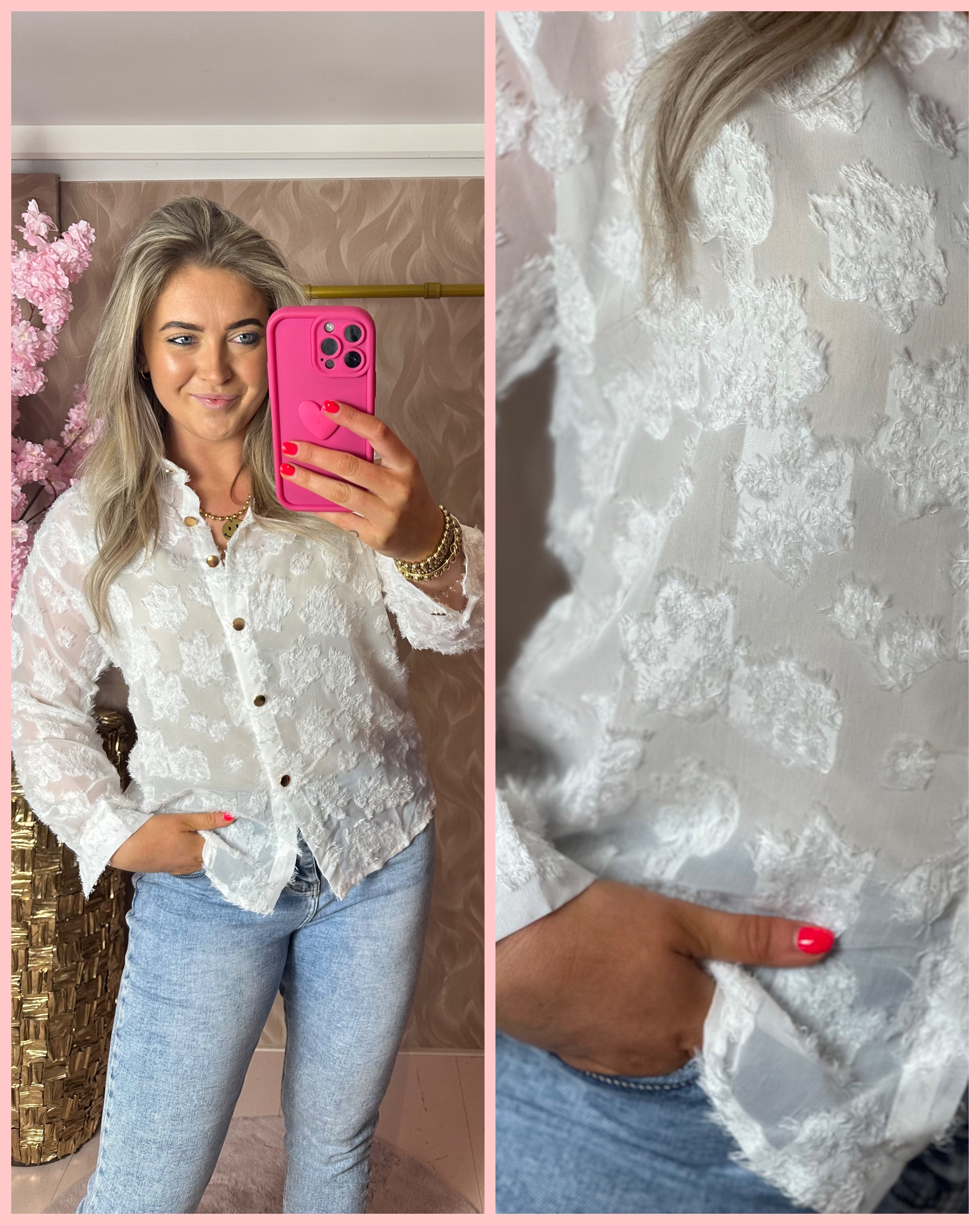 FLUFFY BLOUSE OFF WHITE