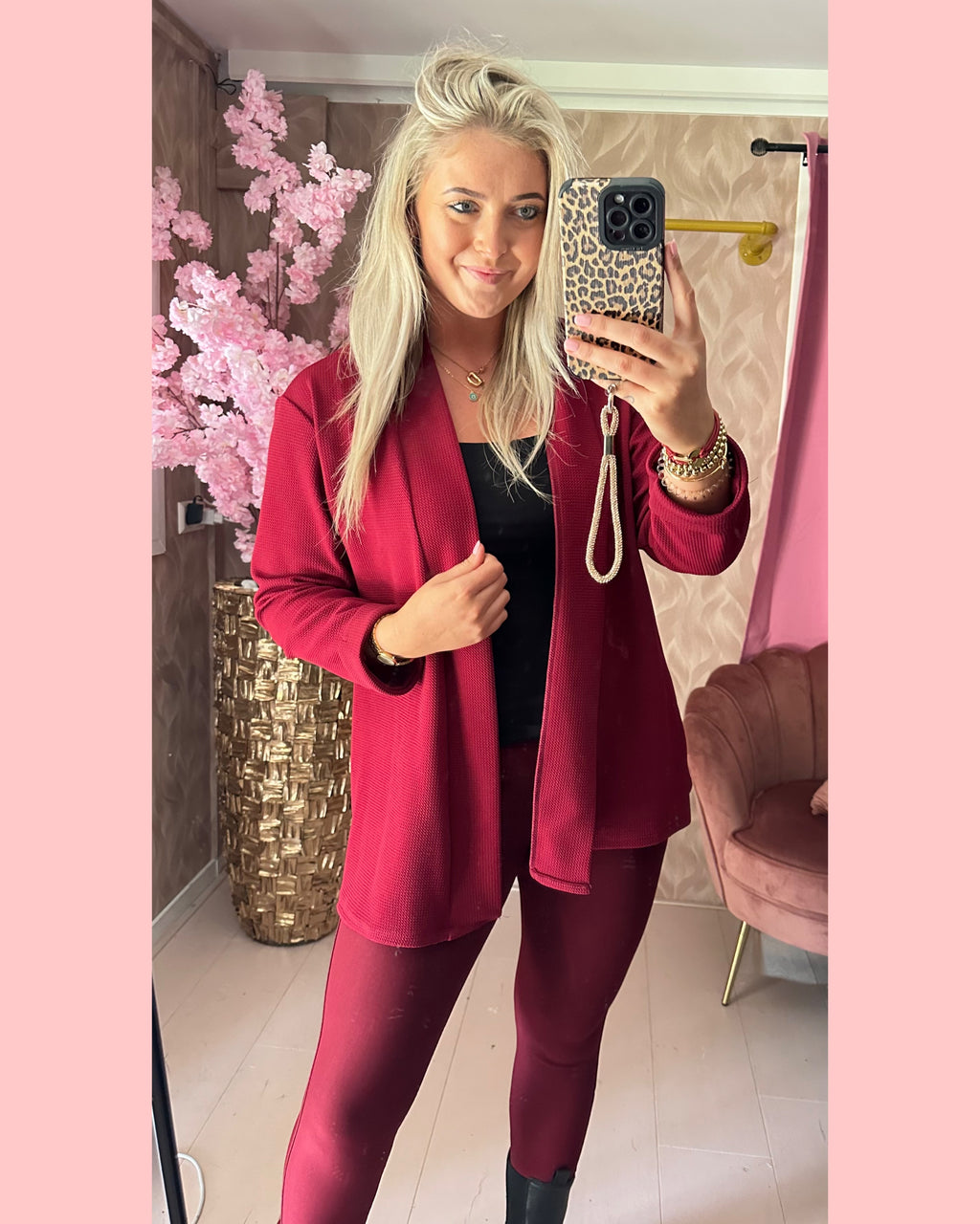 STRETCH BLAZER WIJN ROOD ❤️ AANBIEDING