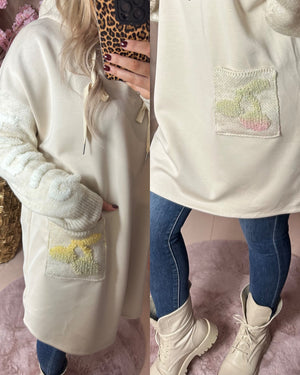 LONG HOODIE BEIGE