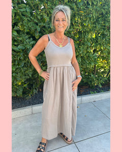 PERFECT SUMMER DRESS TAUPE