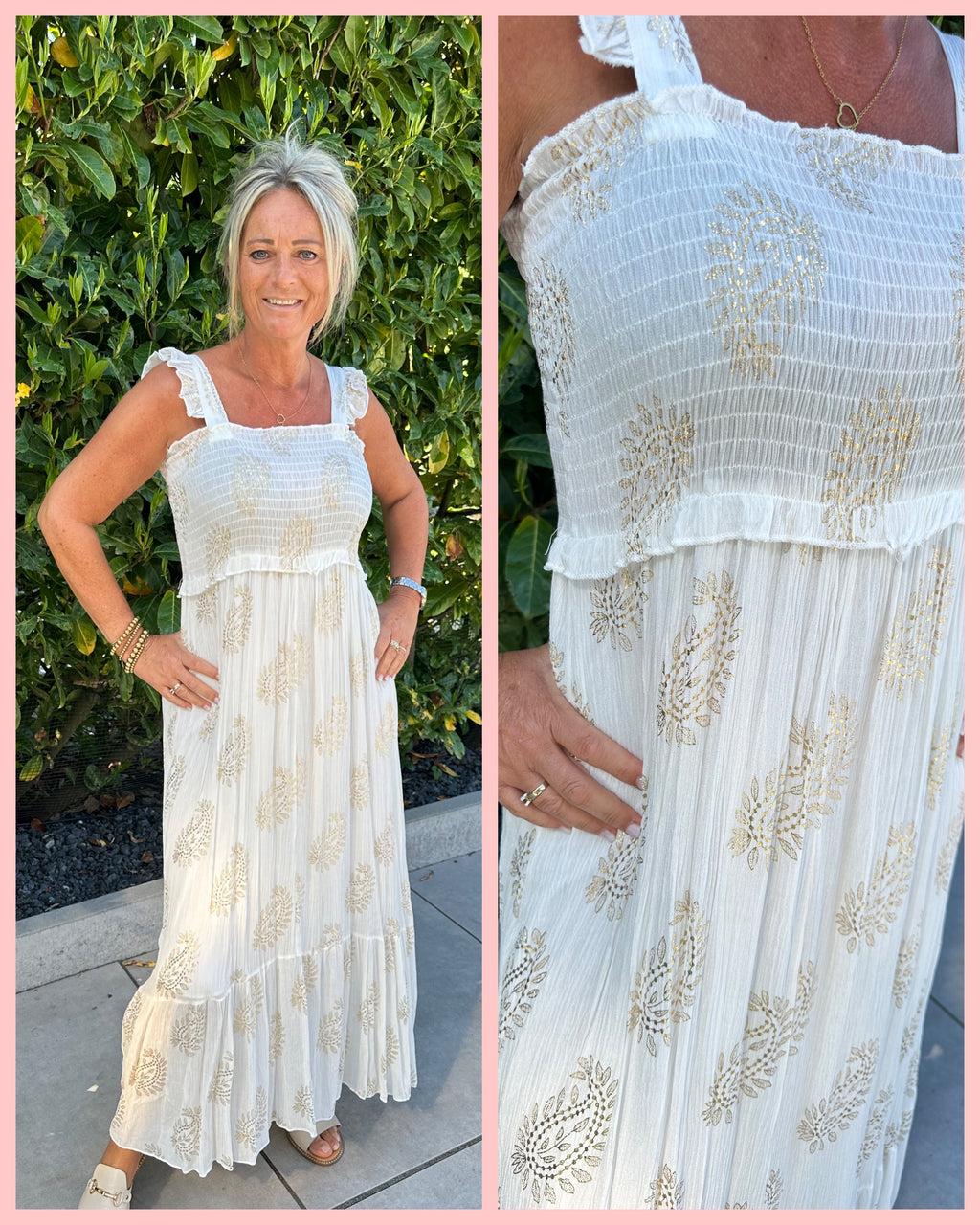 GOLD PAISLEY DRESS
