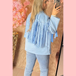 🤠💫 WESTERN JACKET BABY BLUE 💫🤠