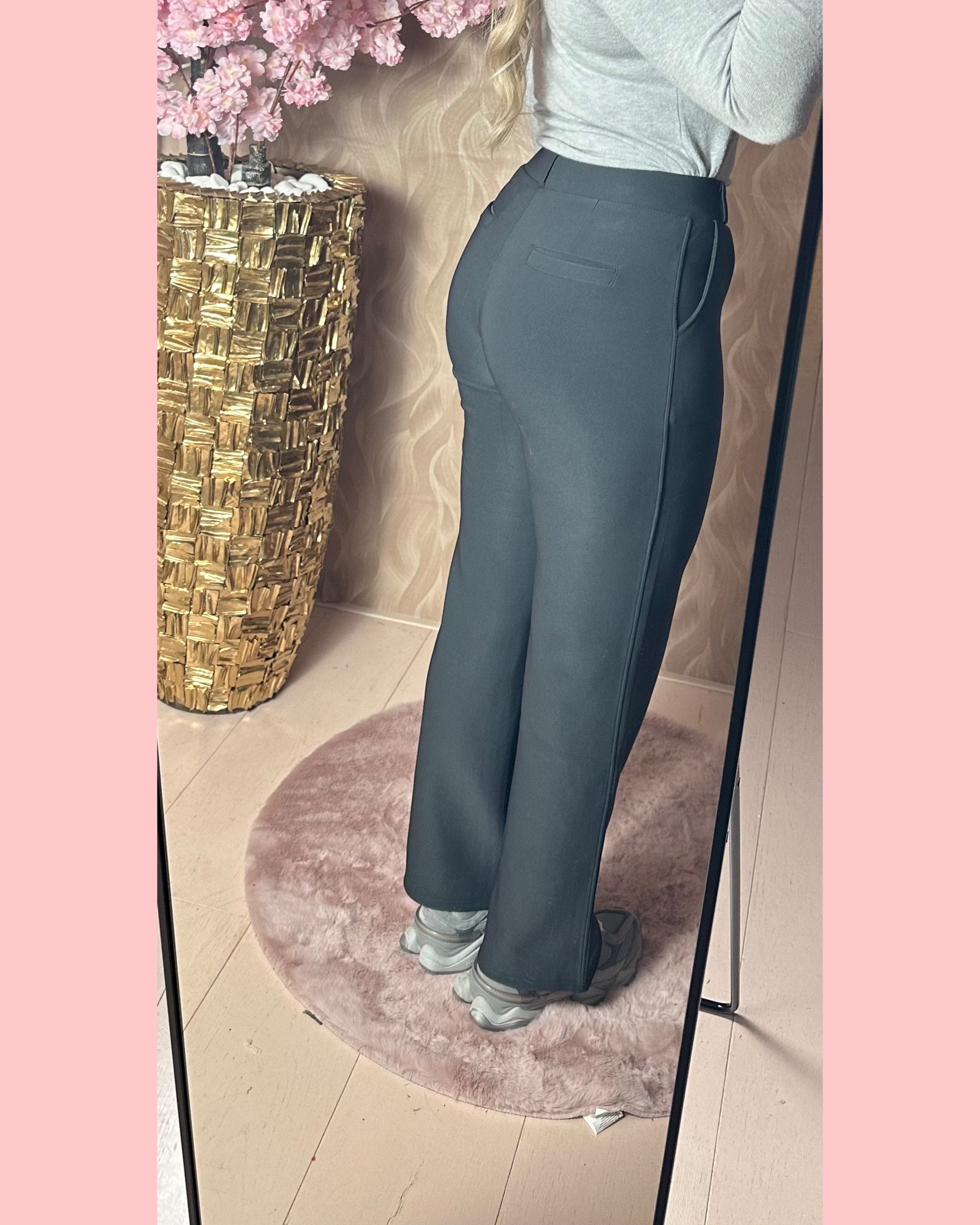 YU & ME WIDE LEG STRETCH PANTALON GRIJS 🩶 LM312-70 •• AANBIEDING