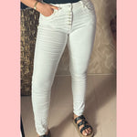 JEWELLY JEANS BUTTON • WIT • AANBIEDING