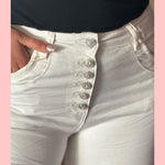 JEWELLY JEANS BUTTON • WIT • AANBIEDING