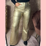 ANA & LUCY WIDE LEG COATING GOLD •• AANBIEDING