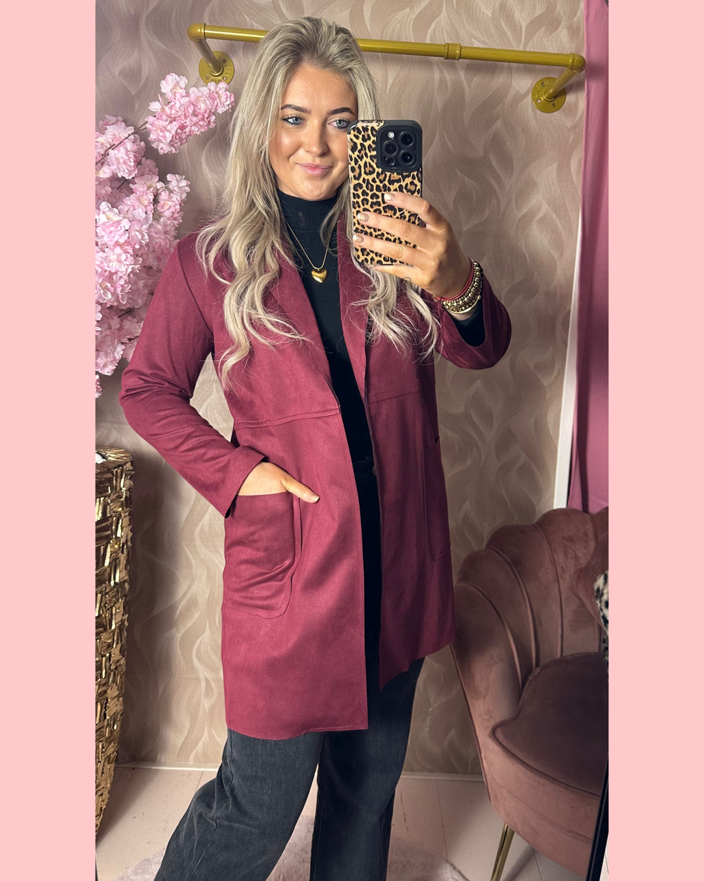 SUEDINE BLAZER BURGUNDY ❤️ AANBIEDING