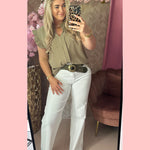 KAPMOUW TOPJE •• TAUPE •• AANBIEDING