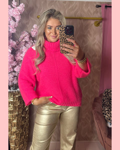 SOFT COL KNIT HOT PINK •• AANBIEDING