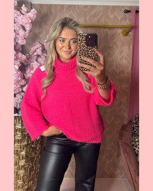 SOFT COL KNIT HOT PINK •• AANBIEDING