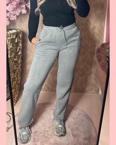 WIDE LEG JOGGING BROEK LICHT GRIJS ~ AANBIEDING