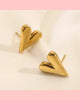 DRIP HEART EARRINGS STUDS GOUD