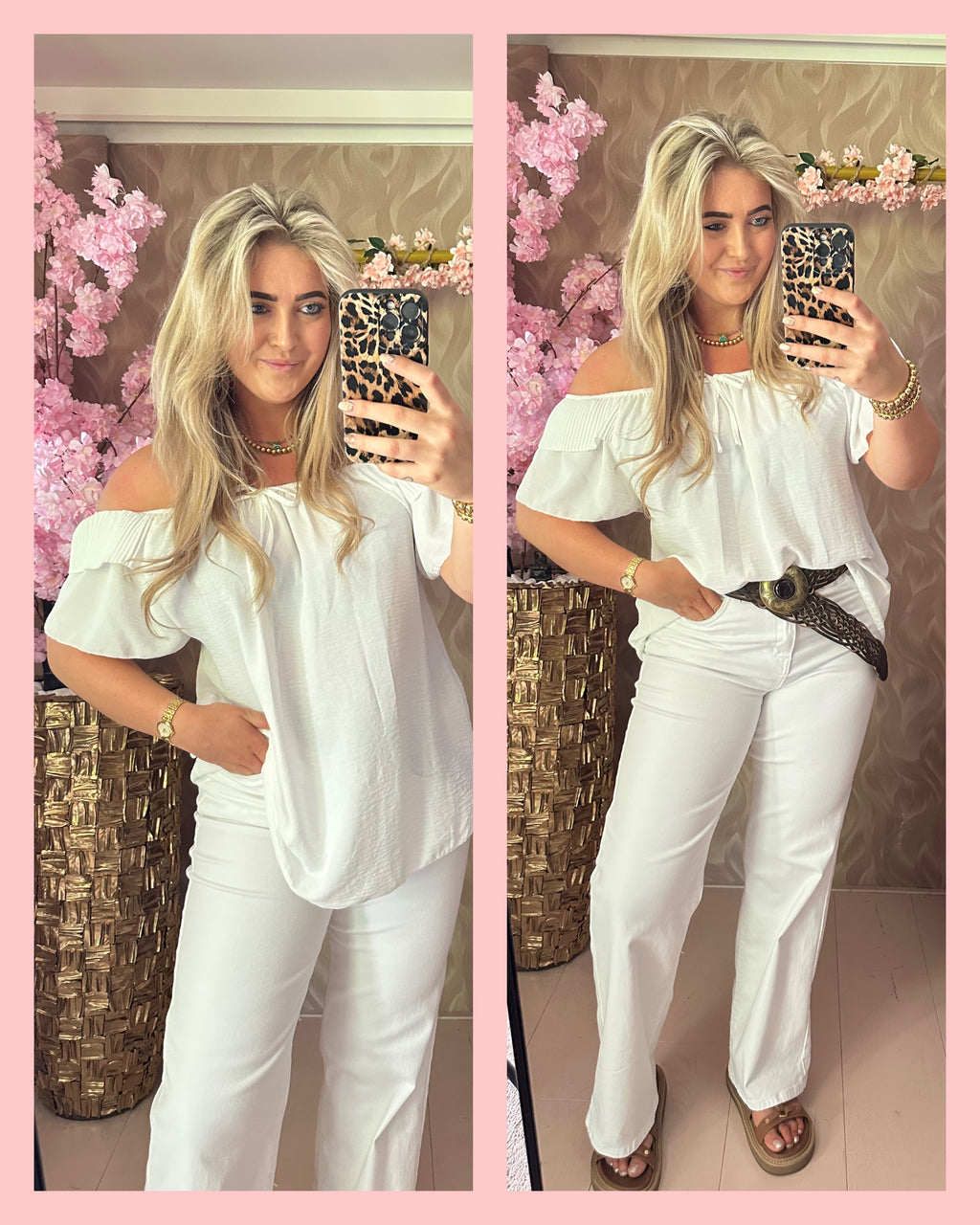 OFF SHOULDER BLOUSE • UNI • WIT • AANBIEDING