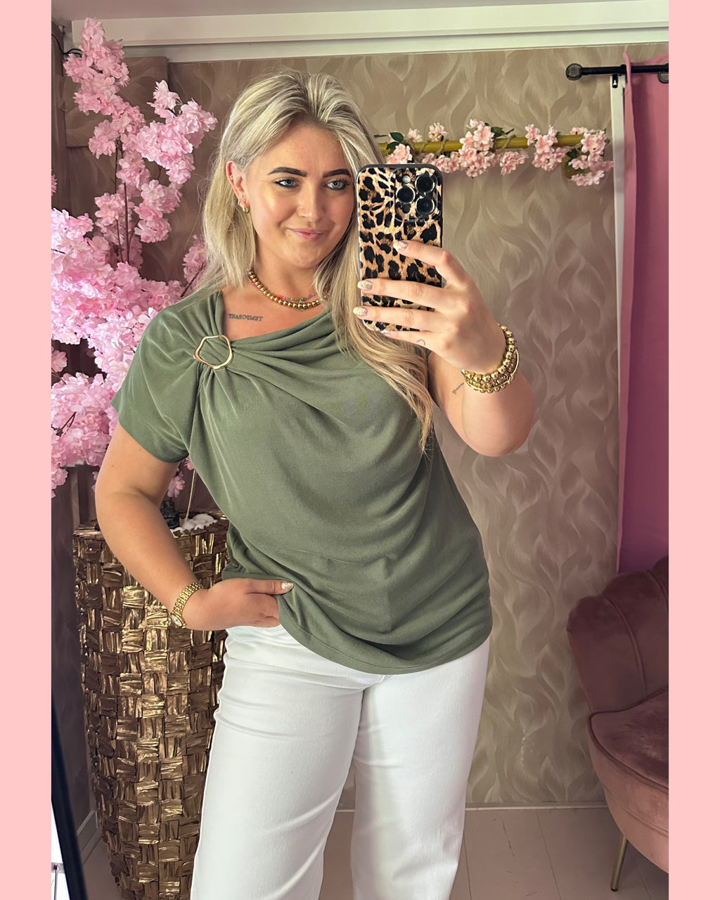 SHIRT GOUDEN GESP • ARMY • 𝐀𝐀𝐍𝐁𝐈𝐄𝐃𝐈𝐍𝐆