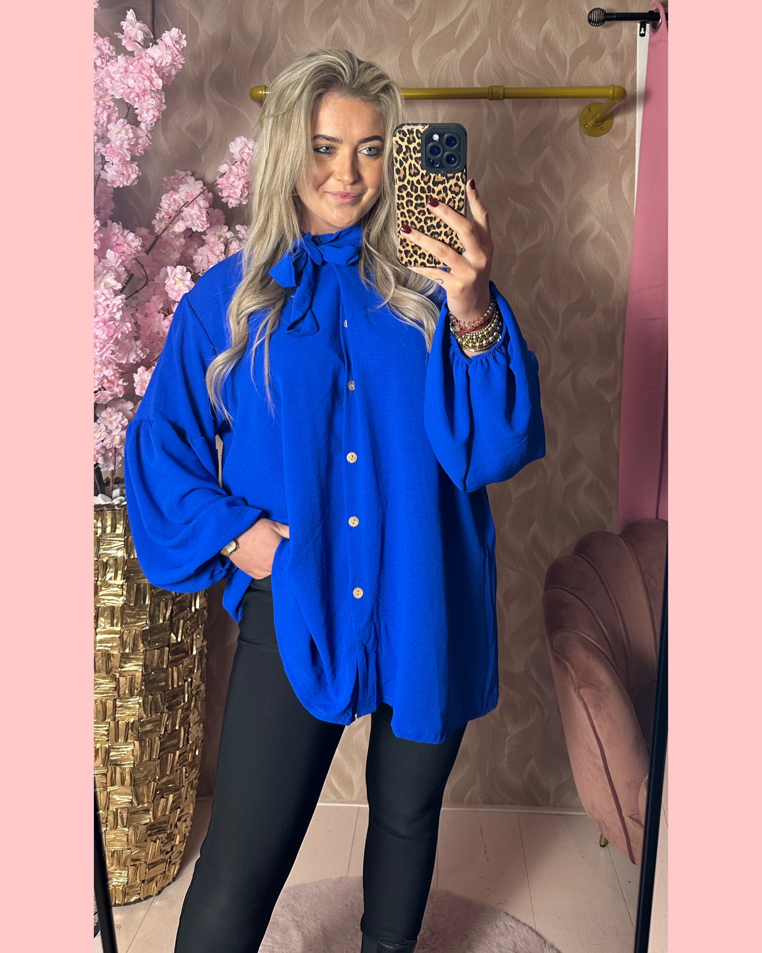 BOW BLOUSE COBALT 💙 AANBIEDING