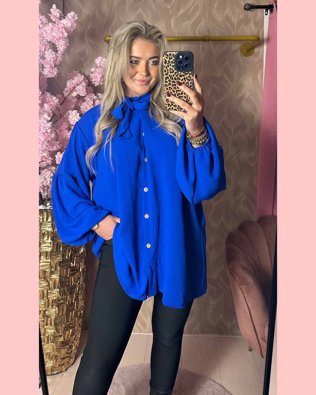 BOW BLOUSE COBALT 💙 AANBIEDING