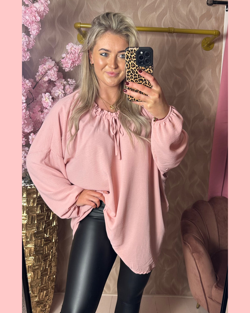 V HALS BLOUSE ROZE RUIME MAAT 🩷 AANBIEDING