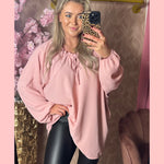 V HALS BLOUSE ROZE RUIME MAAT 🩷 AANBIEDING