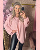 V HALS BLOUSE ROZE RUIME MAAT 🩷 AANBIEDING