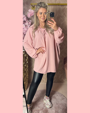 V HALS BLOUSE ROZE RUIME MAAT 🩷 AANBIEDING