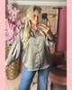 SATIN BLOUSE TAUPE AANBIEDING