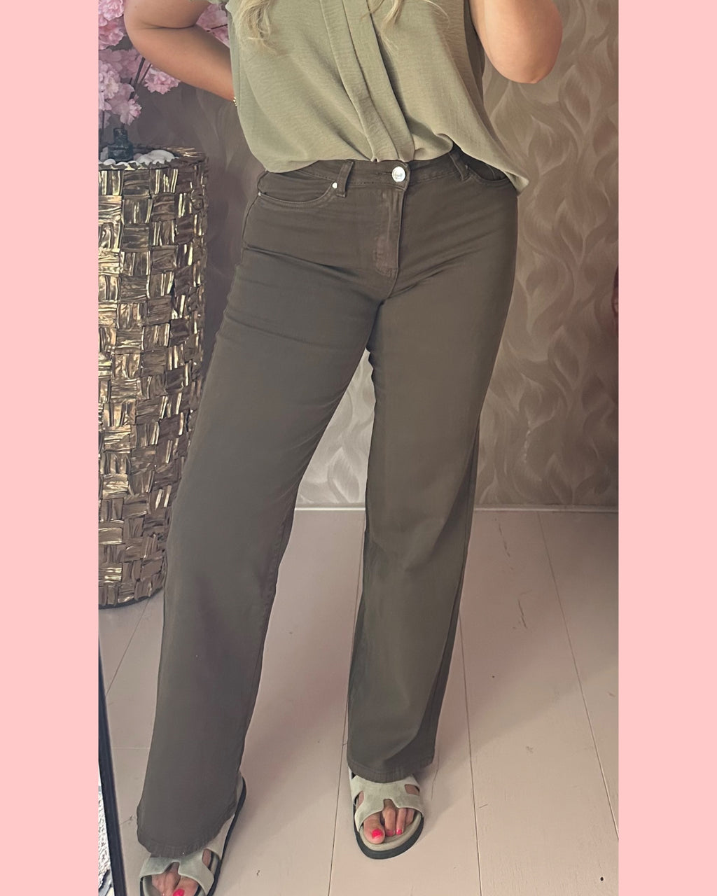 GOODIE WIDE LEG • CHOCO • DJ2497-6 •• AANBIEDING