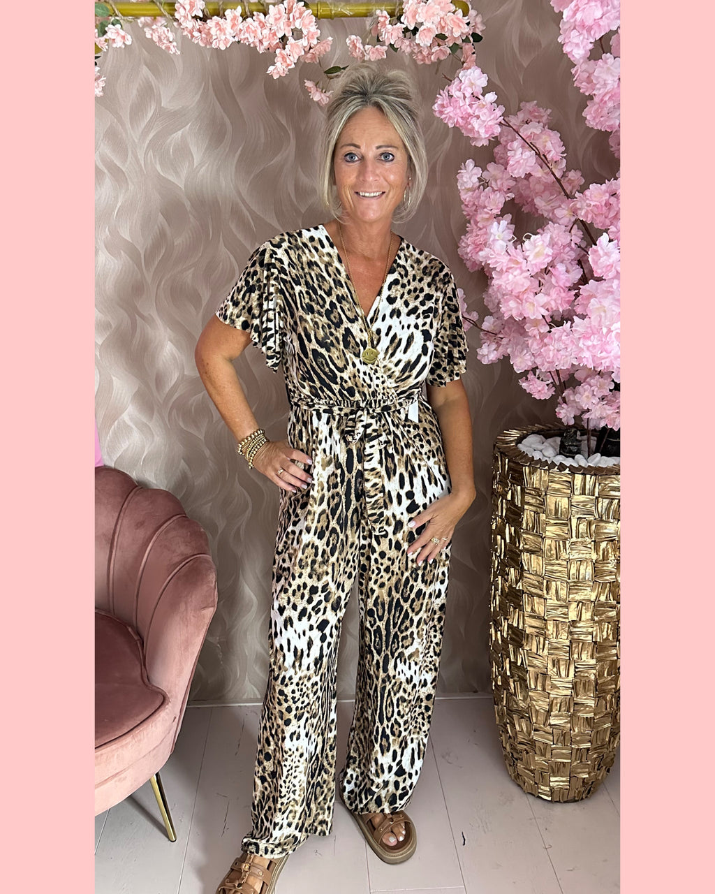 TRAVEL JUMPSUIT PANTER PRINT AANBIEDING