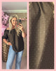 RHINESTONE BLOUSE BROWN 🤎✨ AANBIEDING