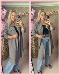 BLOUSE/JURK TAUPE 🩶 𝐀𝐀𝐍𝐁𝐈𝐄𝐃𝐈𝐍𝐆