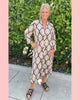 RETRO TRAVEL JURK TAUPE