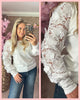 FLOWER SLEEVE KNIT 🌸 OFF WHITE 🌸