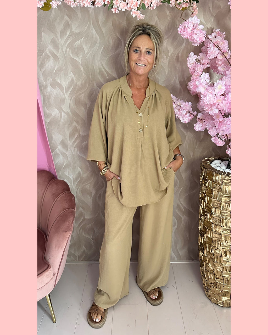 SET CAMEL •• KNOOPJES •• AANBIEDING