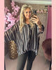 VOILE LUREX BLOUSE • ZWARTE PRINT • AANBIEDING