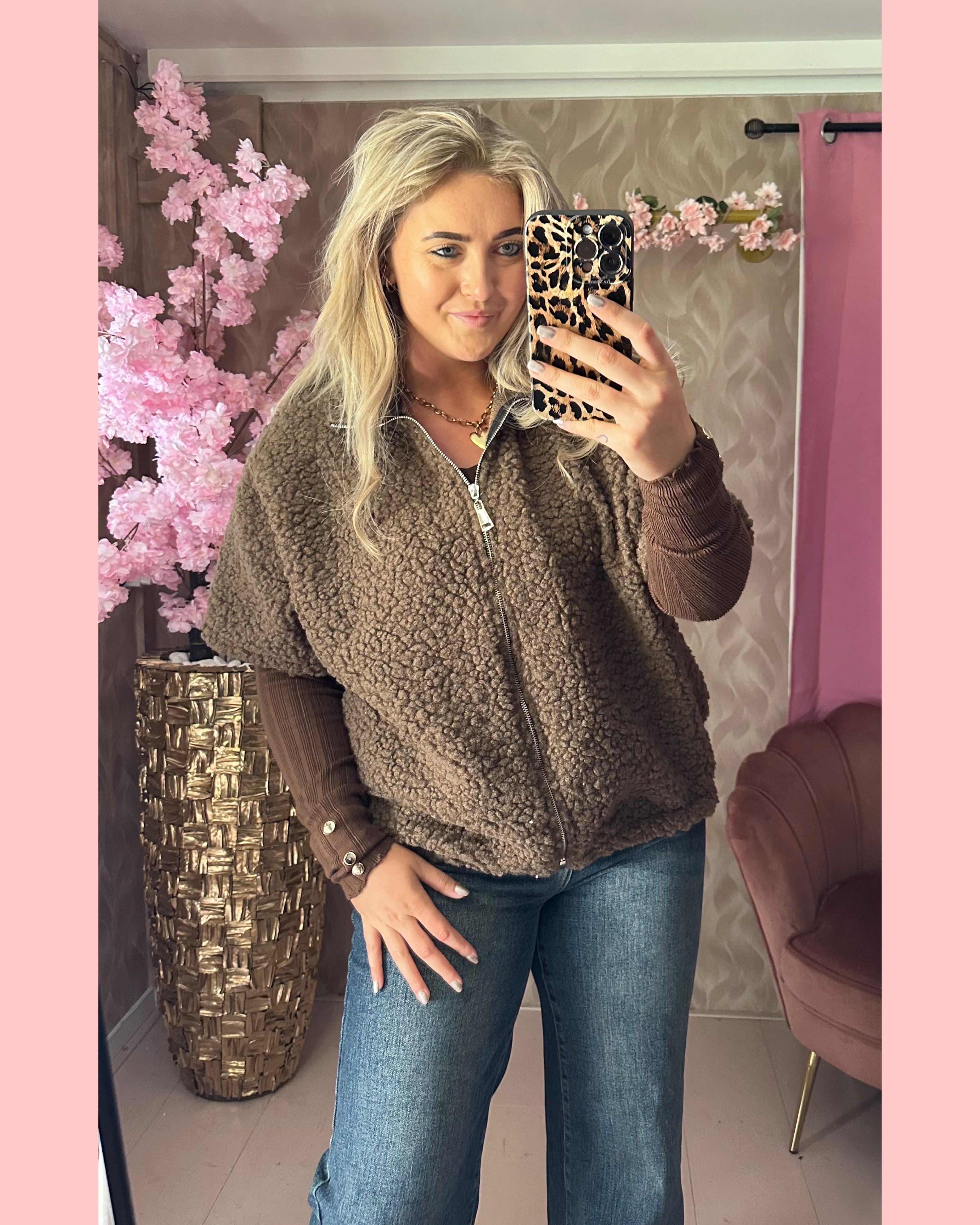 TEDDY BOMBER BODYWARMER BRUIN