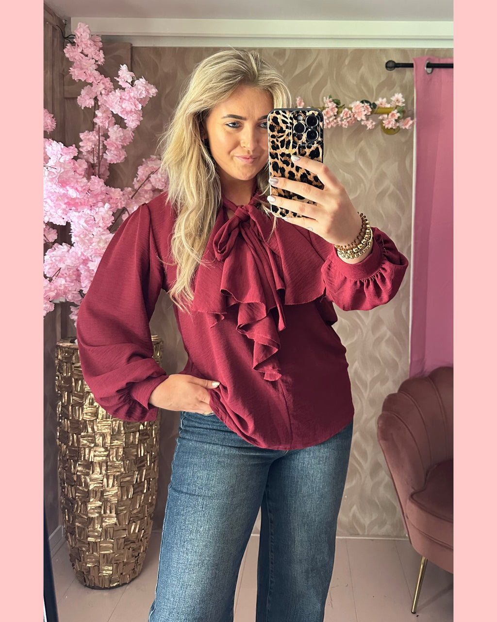 ROES & STRIK BLOUSE BORDEAUX • 𝐀𝐀𝐍𝐁𝐈𝐄𝐃𝐈𝐍𝐆