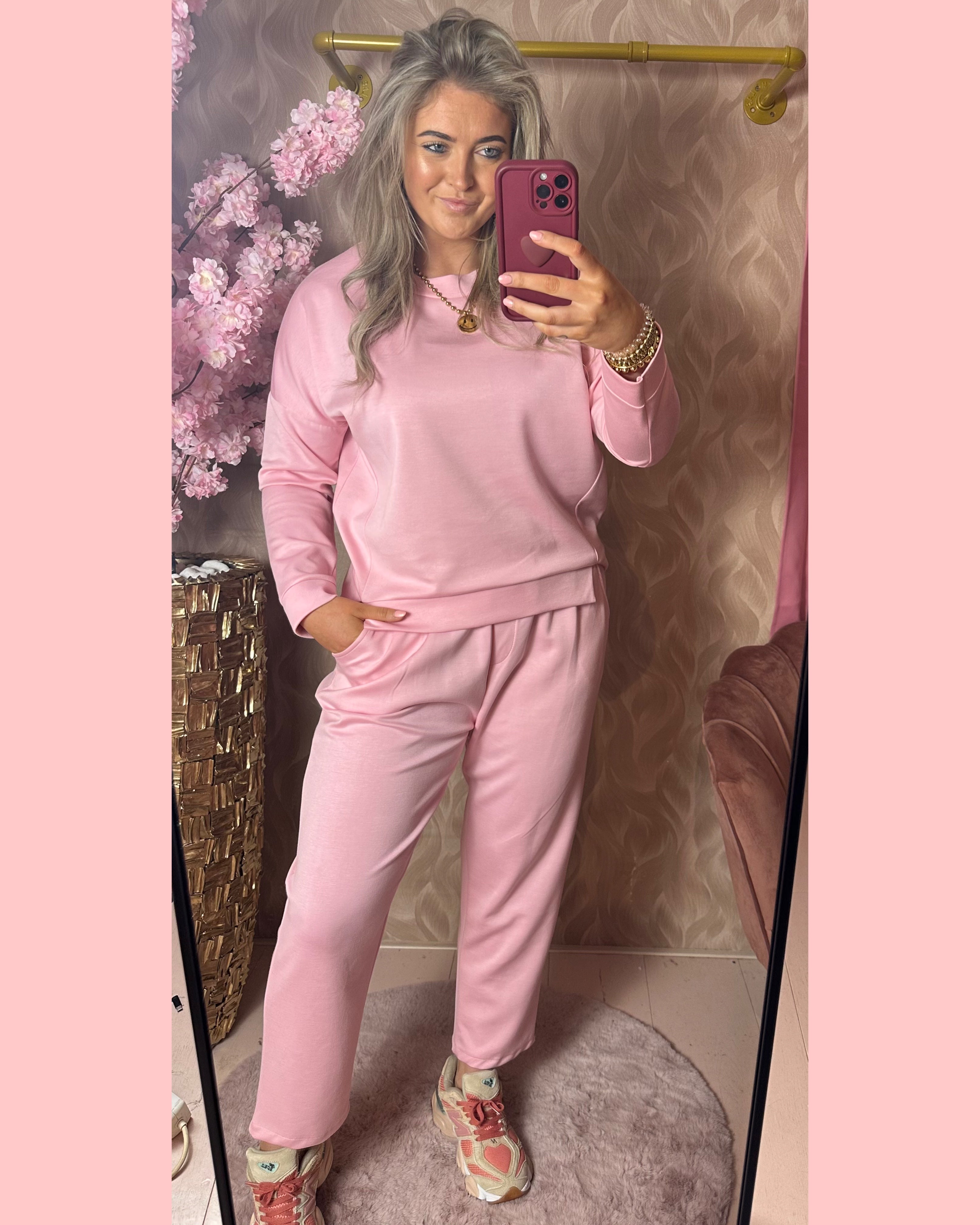 MOM FIT JOGGING SET ROZE • AANBIEDING