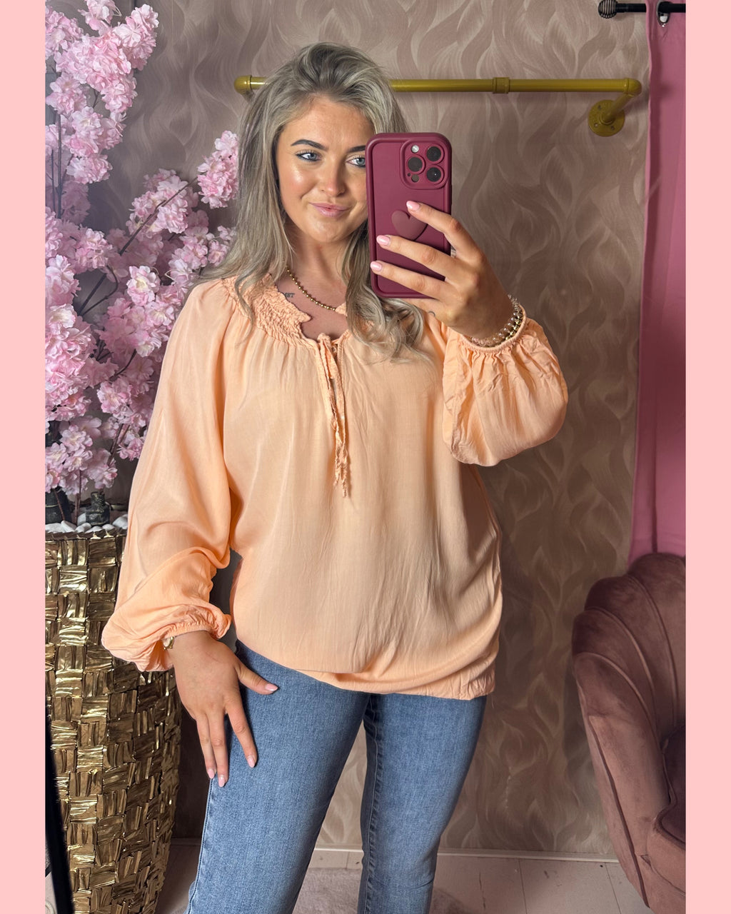 VISCOSE BLOUSE SOFT ORANGE 🧡 𝐀𝐀𝐍𝐁𝐈𝐄𝐃𝐈𝐍𝐆