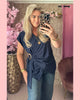 OVERSLAG TRAVEL GILET • GOUDEN GESP • NAVY • AANBIEDING