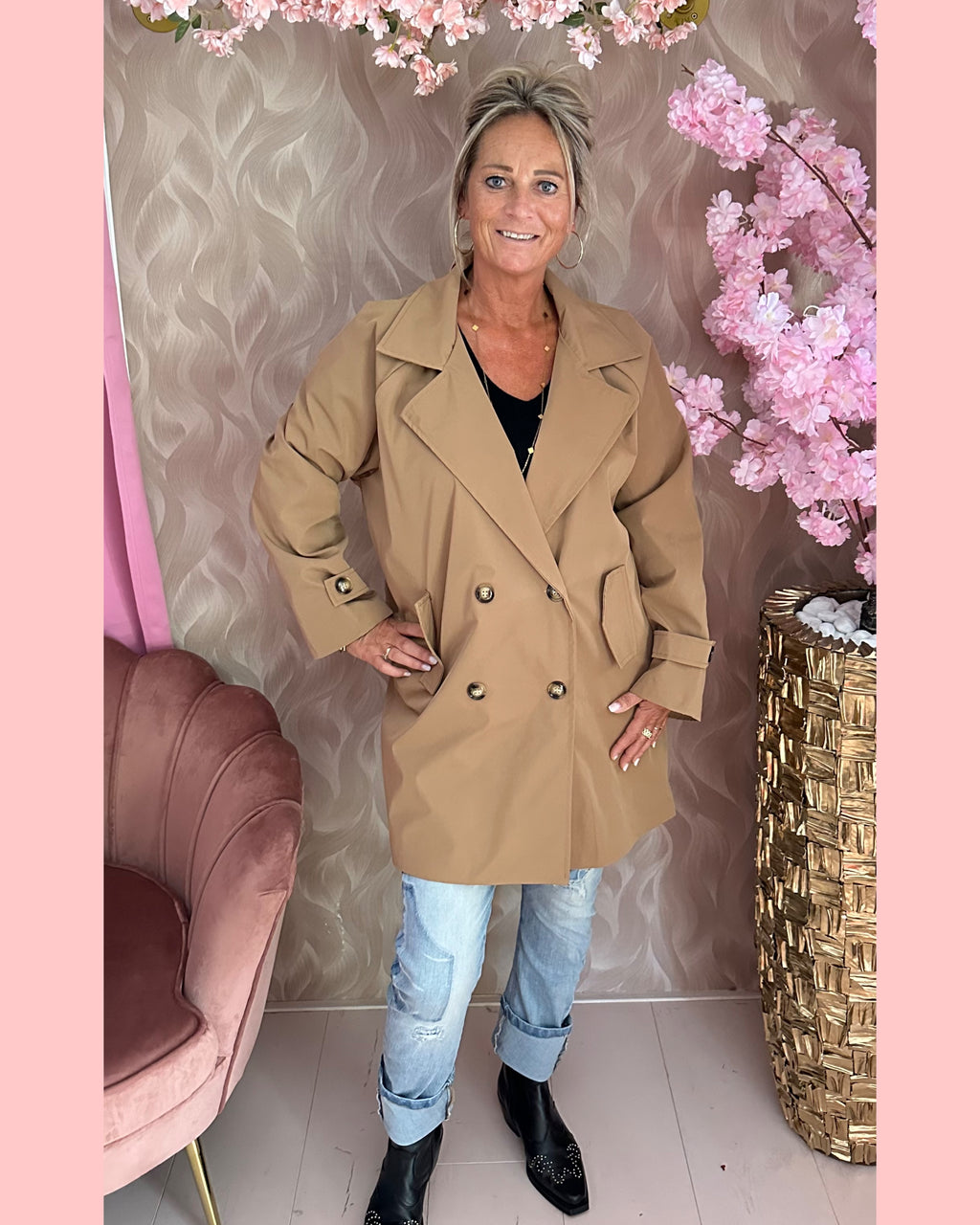 TRENDY TRENCH COAT CAMEL