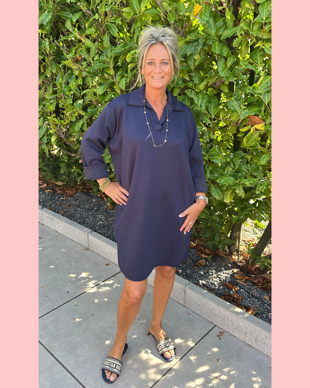 OFFICE JOGGING DRESS NAVY • AANBIEDING