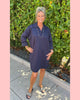OFFICE JOGGING DRESS NAVY • AANBIEDING