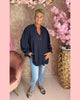 BLOUSE MET BIES NAVY • AANBIEDING