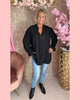 BLOUSE MET BIES ZWART • AANBIEDING