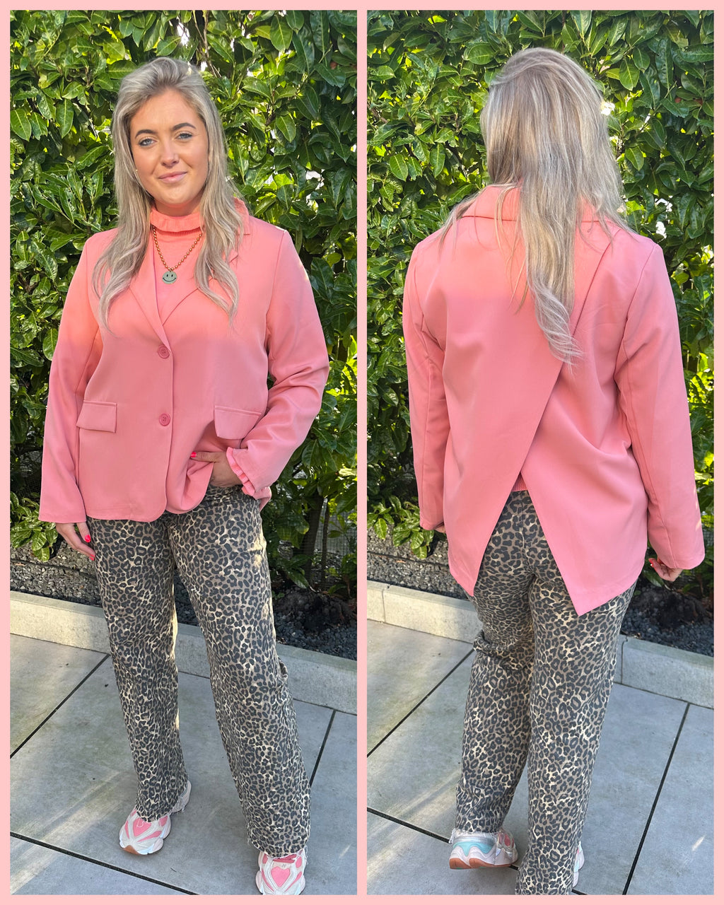 CROSS OVER BLAZER PEACH