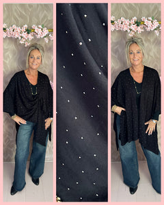 PONCHO ✨ ZWART ✨ 𝐀𝐀𝐍𝐁𝐈𝐄𝐃𝐈𝐍𝐆