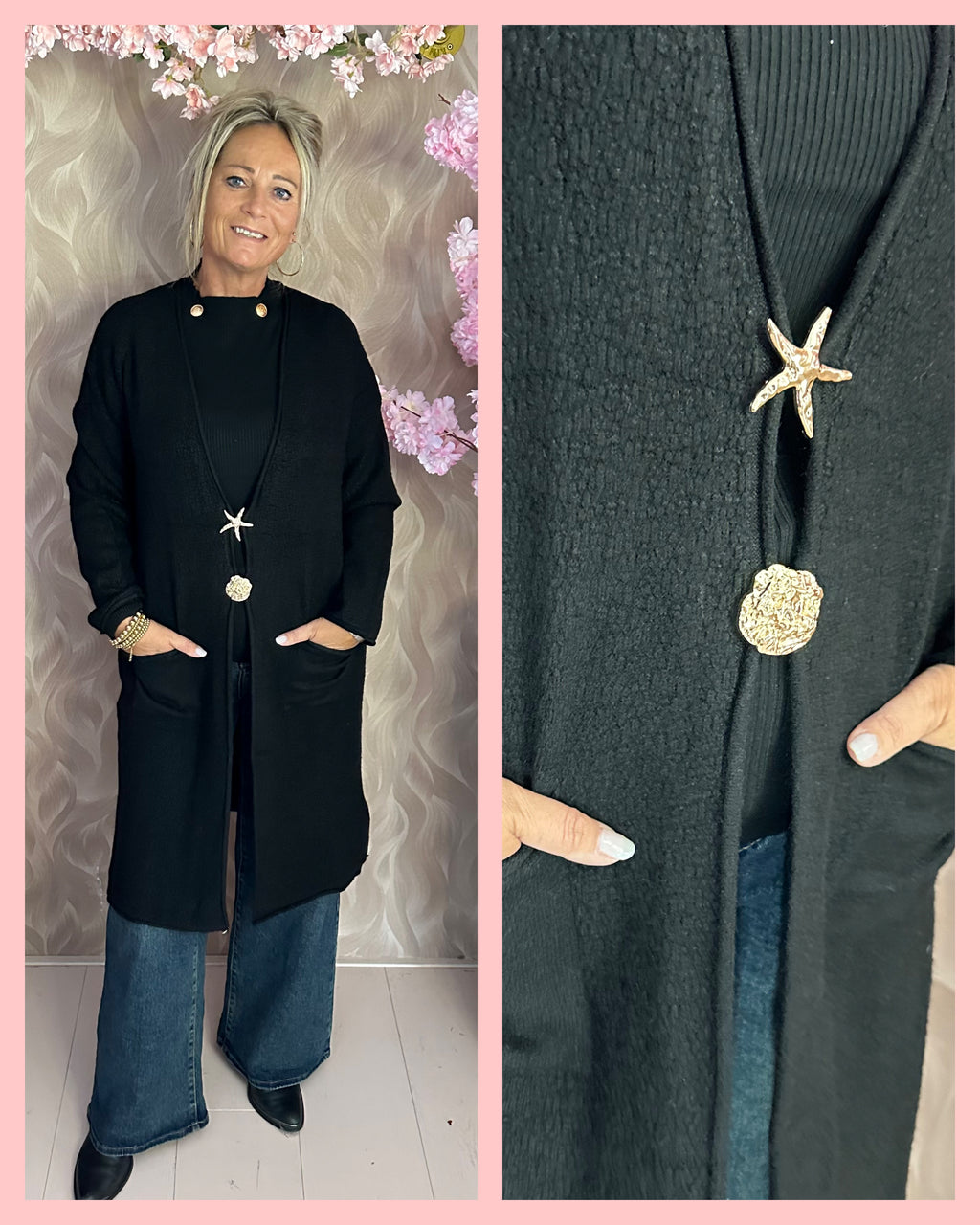 CARDIGAN ⭐️ STAR ⭐️ BLACK