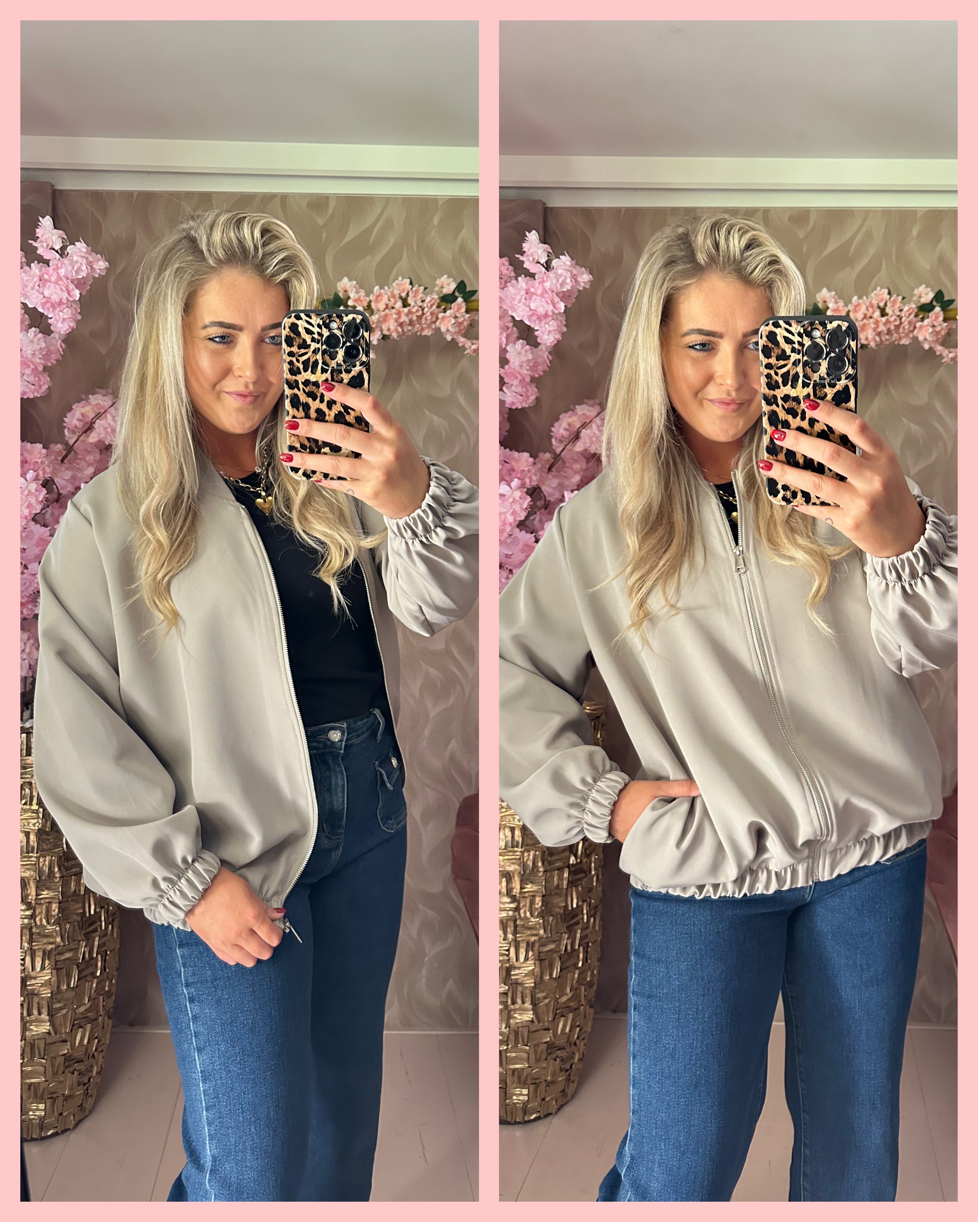 BOMBER JACK TAUPE - AANBIEDING -