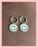 𝑯𝑨𝑵𝑫𝑴𝑨𝑫𝑬 •• SMILEY OORBELLEN •• ZILVER